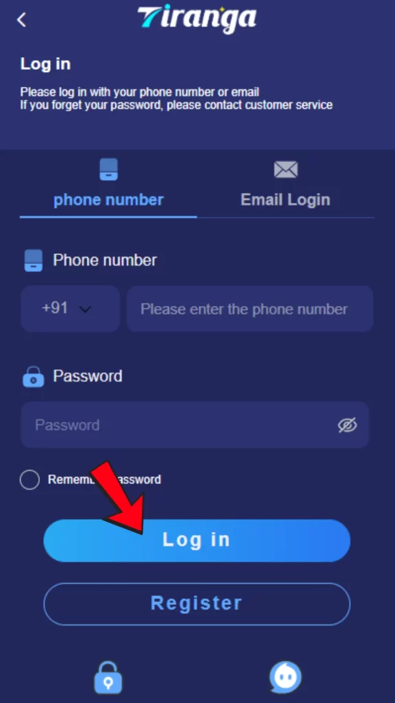Tiranga Game Login